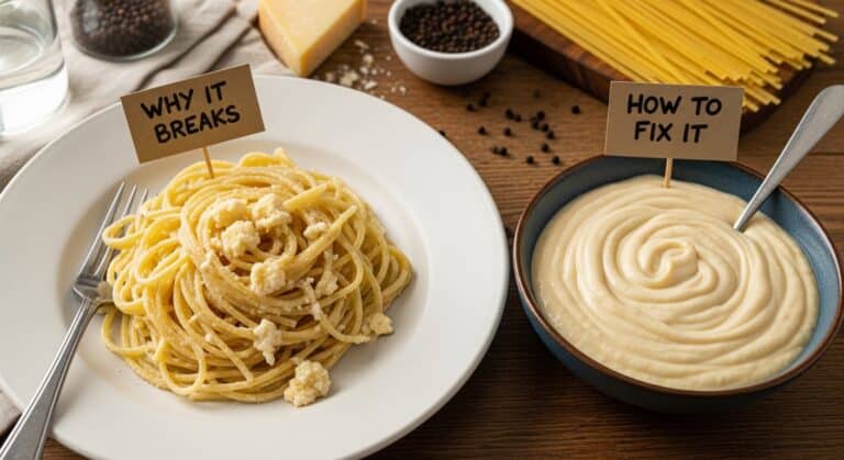 Italian Cacio e Pepe: Why It Breaks and How to Fix It