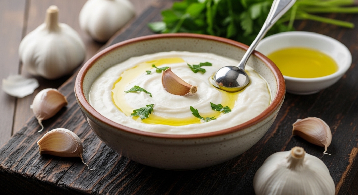 Authentic Lebanese Garlic Sauce (Toum) – No Egg Version
