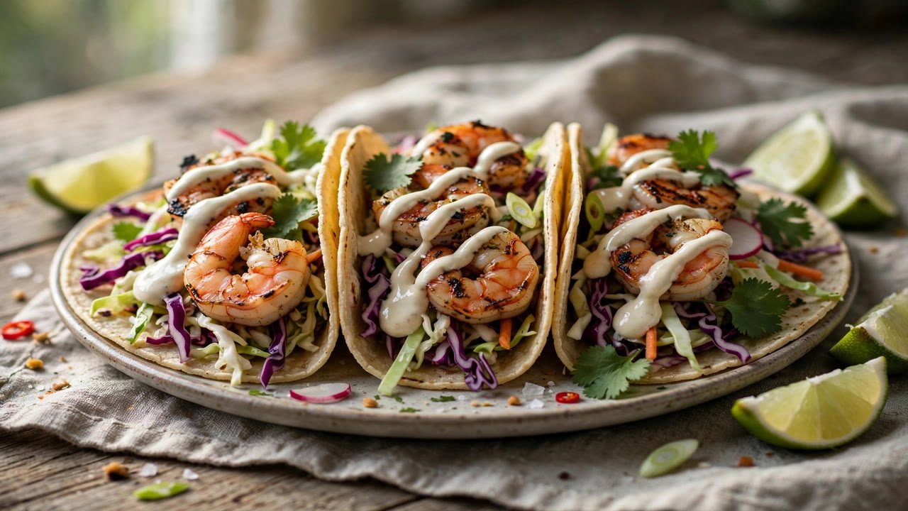 Easy Shrimp Tacos With Fresh Sauce