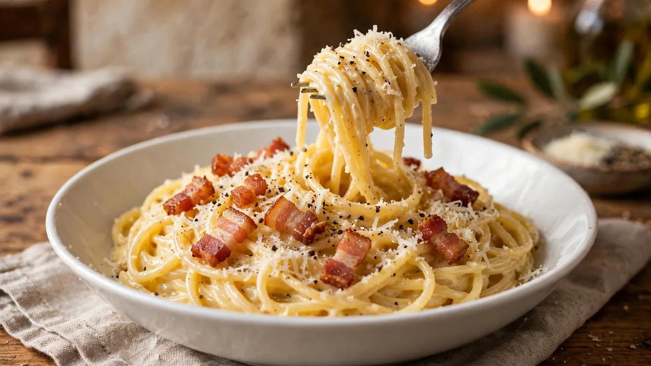Spaghetti Carbonara (Authentic Roman Recipe)